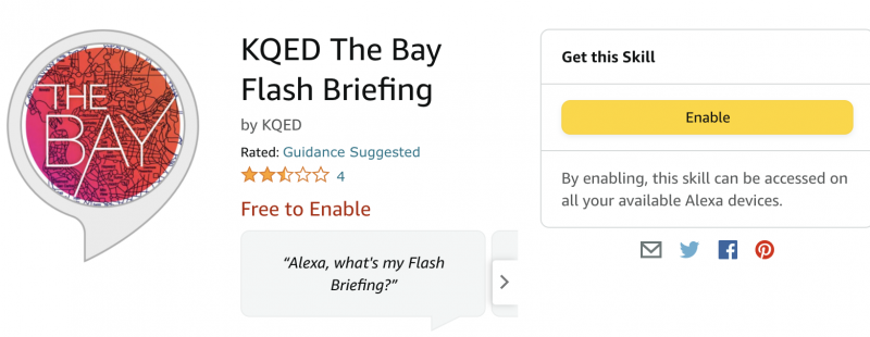 Amazon Alexa Flash Briefings The Bay Screenshot