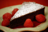 Chocolate Soufflè Cake With Raspberry Sauce