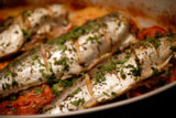 Baked Mackerel With Potatoes And Onions