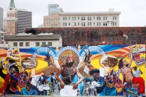 The "Universal Language" mural on Alice Street in downtown Oakland in 2014. 