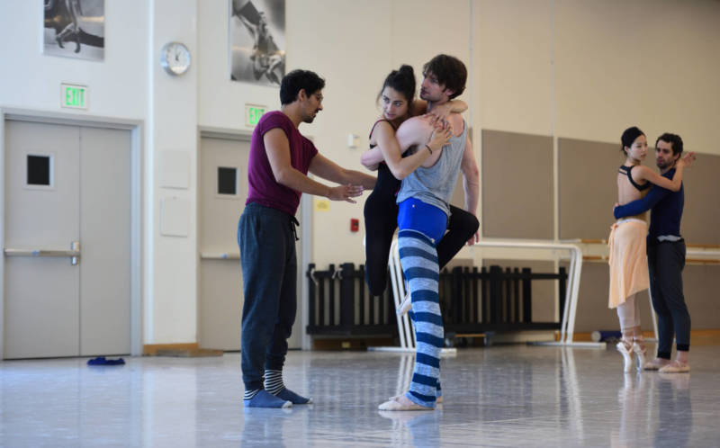 Arthur Pita (left) rehearses his new ‘Salome’ at San Francisco Ballet