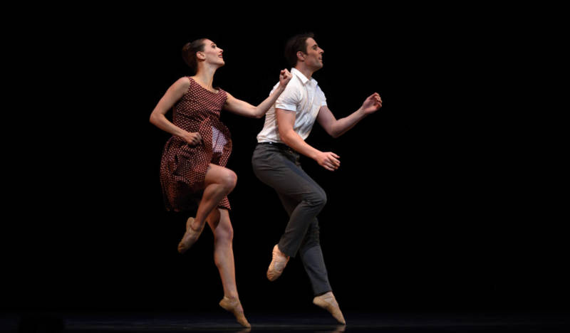 Sarah Van Patten and Luke Ingham in Trey McIntyre's ‘Presentce’ at the San Francisco Ballet season opening gala on Jan 19, 2017.