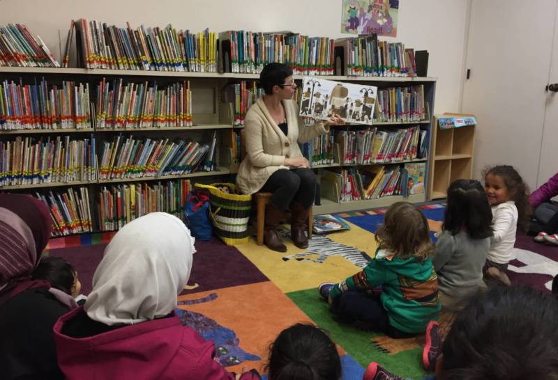 Librarian Miriam Medow runs the weekly story time at the Dimond Branch of the Oakland Public Library