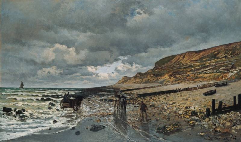 Monet's 'Pointe de la Heve.' part of the exhibition at the Legion of Honor in San Francisco