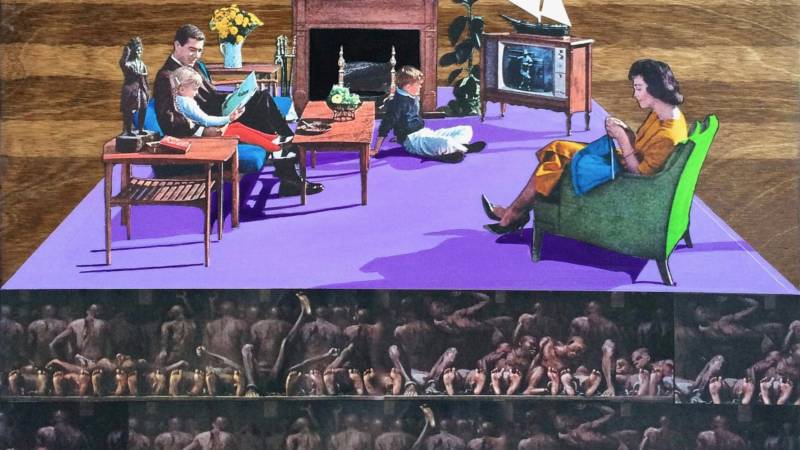 Detail of "Den of Iniquity" by San Francisco visual artist Mark Harris. "Whenever you tell a cultural group that they can't tell their own story, that's how things get whitewashed," Harris says.
