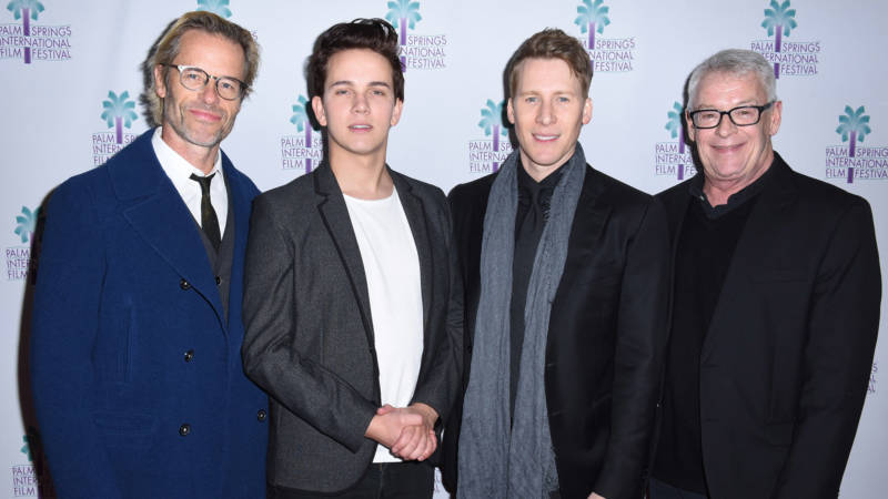 Actors Guy Pearce and Austin McKenzie, writer Lance Black and activist Cleve Jones attend the North American Premiere of 'When We Rise' at the 28th Annual Palm Springs International Film Festival. 