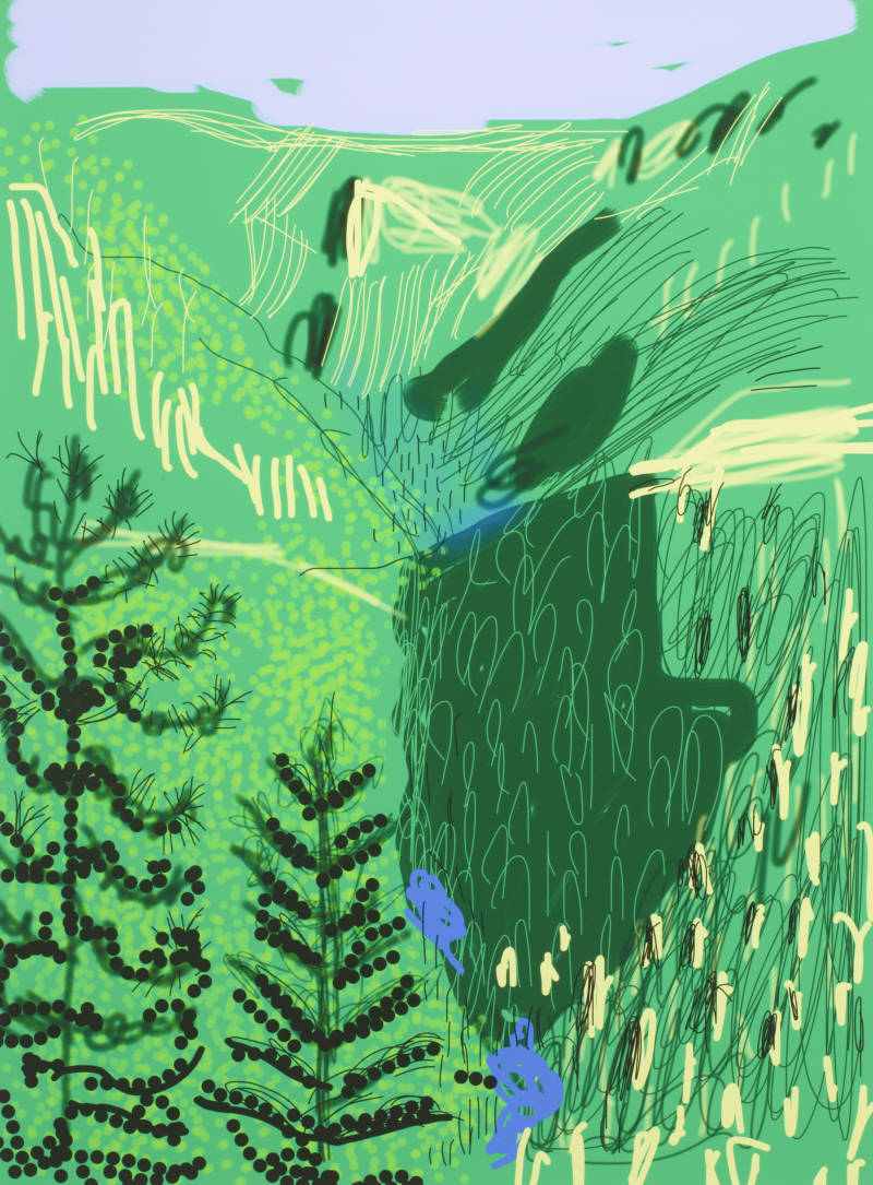 "Untitled No. 21" from The Yosemite Suite, 2010, by David Hockney.