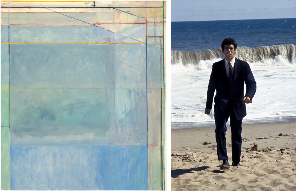 Left: Richard Diebenkorn, 'Ocean Park #60,' 1973. Right: Elliot Gould in 'The Long Goodbye,' 1973.