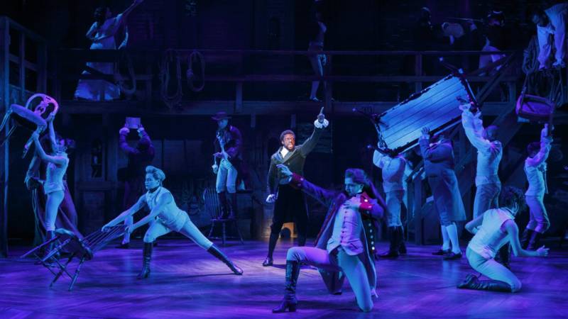 The 'Hamilton' company of the 'Hamilton' national tour, currently at SHN Orpheum Theatre in San Francisco. (Joan Marcus)