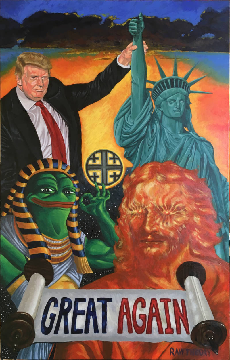 Jon Proby's painting titled 'Great Again.' 
