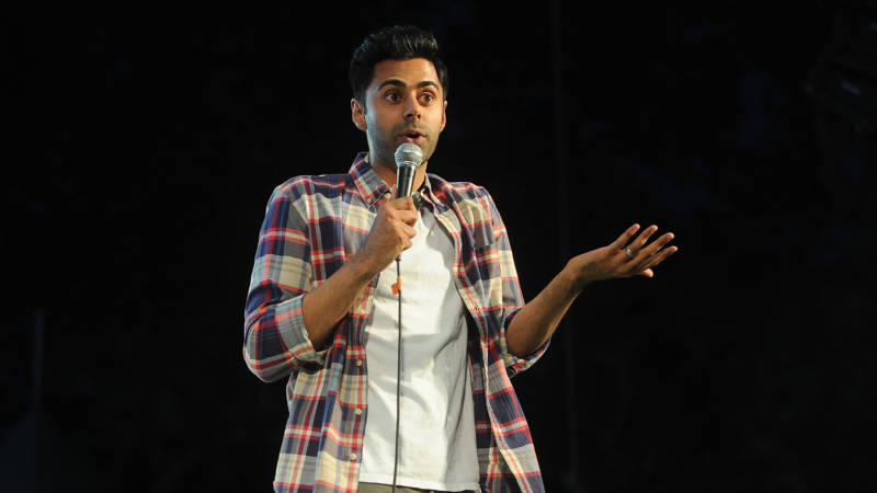 Hasan Minhaj attends The Daily Show with Trevor Noah Stand-Up in the Park in 2016. 