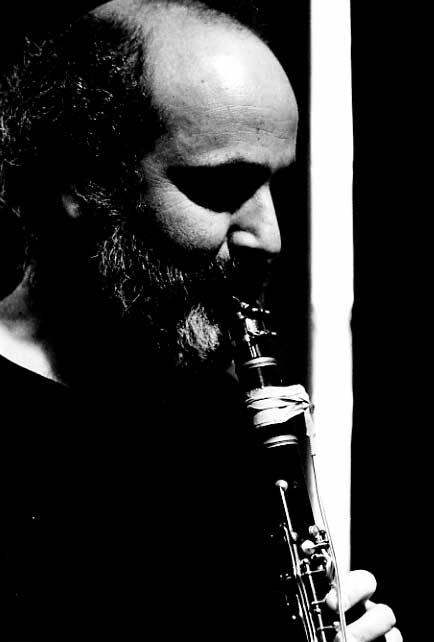 Subotnick with clarinet performing 'Passages of the Beast' at The Kitchen in 1979. 