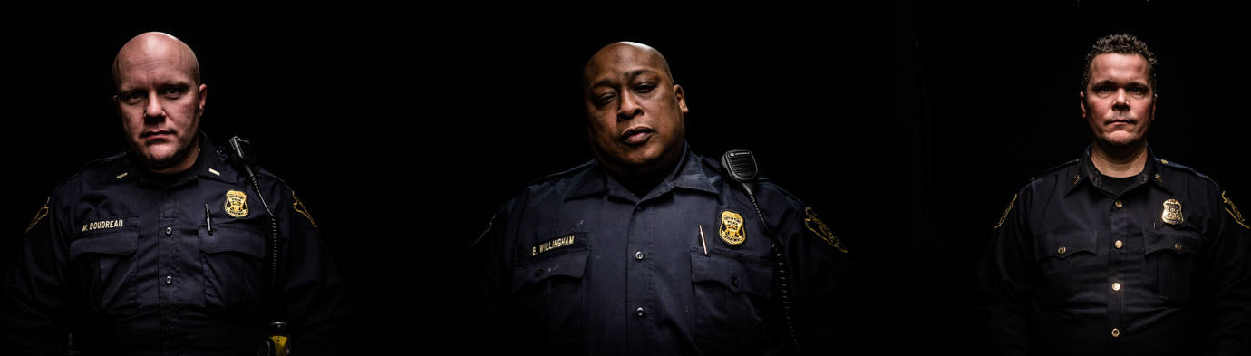 Police in Flint Michigan, part of Guggenheim Fellowship winner Zackary Canepari's project 'Flint is a Place.'