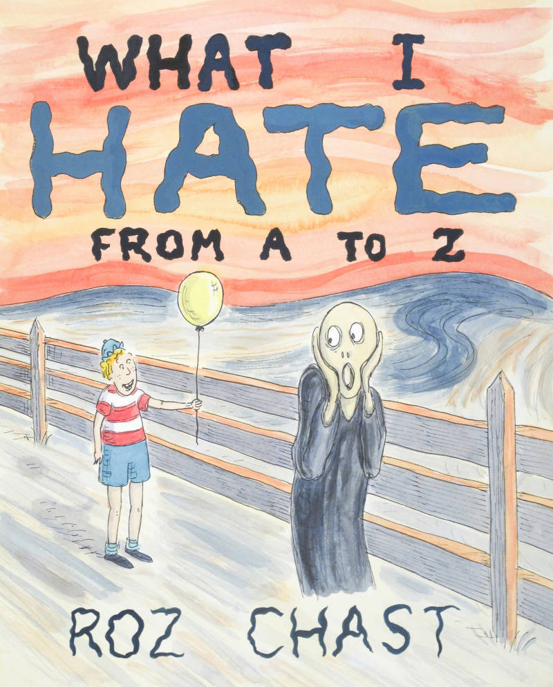 This is the cover illustration for a 2011 book by Roz Chast: 'What I Hate from A to Z'