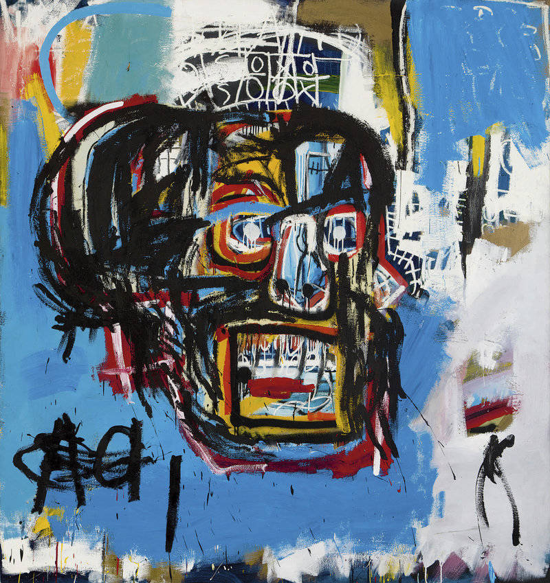 Jean-Michel Basquiat's 'Untitled' was produced in 1982. The <a href="http://www.latimes.com/entertainment/la-et-entertainment-news-updates-may-basquiat-painting-auction-1495159714-htmlstory.html">Los Angeles Times says</a> that until shortly before Thursday's auction, it hadn't been shown in public since a private collector bought it for $19,000 in 1984