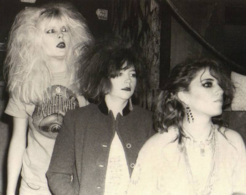 Cecilia Kuhn, Deanna Mitchell and Mia Simmans of Frightwig, back in the '80s