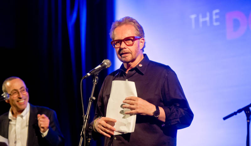 David Wiegand co-hosting a Do List Live event at the Chapel in 2015