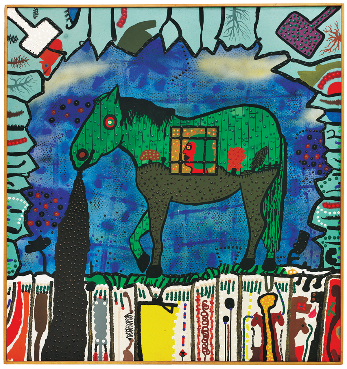 Roy De Forest, 'The Green Pony,' 1971.