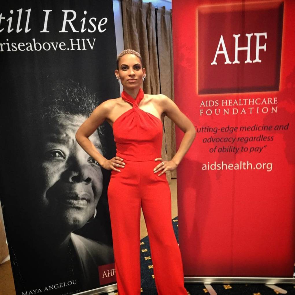 Goapele at an AIDS Healthcare Foundation event in Oakland.