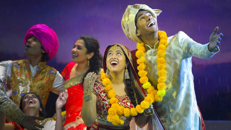 It's a long haul to the ideal life for Aditi (Kuhoo Verma) and Hemant (Michael Maliakel) in Mira Nair's musical theater adaption of her hit movie, 'Monsoon Wedding' at the Berkeley Rep.