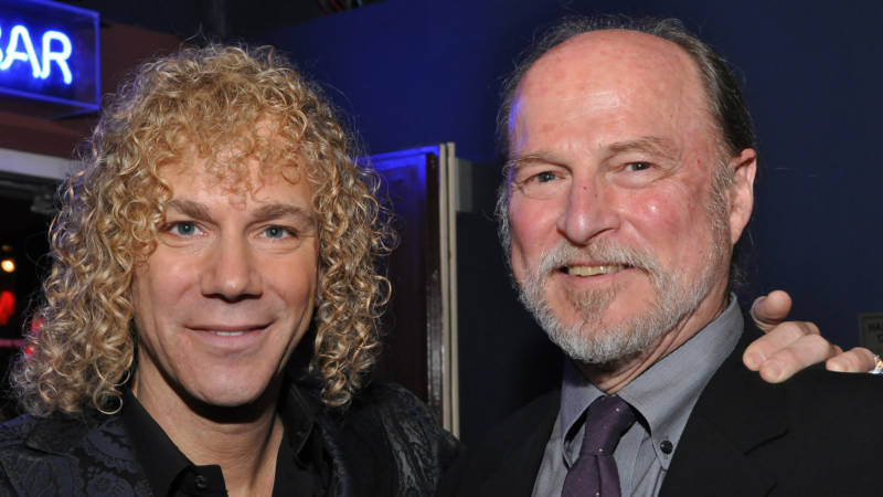 TheatreWorks Silicon Valley Founding Artistic Director Robert Kelley with the composer of "Memphis" and Bon Jovi keyboardist David Bryan at the Broadway opening night, October 19, 2009.