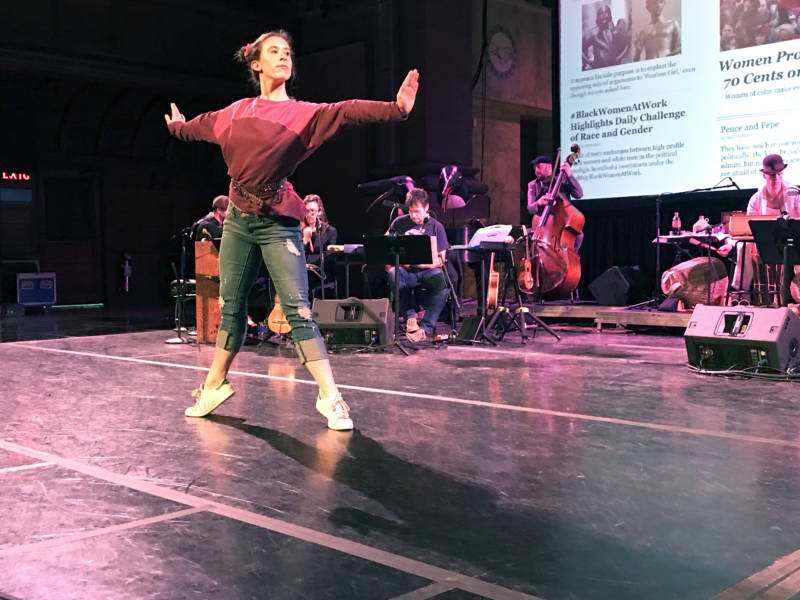 Student Julia Jansen choreographed the Princeton production of 'Within the Quota' and also performs in it.