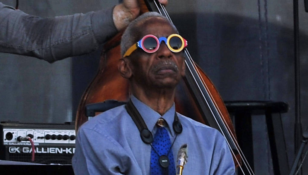 Saxophonist Roscoe Mitchell listens to a solo on stage during the &quot;Jack DeJohnettes Made In Chicago&quot; performance at the Newport Jazz Festival in Newport, Rhode Island, on Aug. 1, 2015.