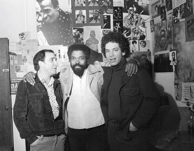Joao Gilberto, Billy Hart and Todd Barkan in 1976 at the Keystone Korner