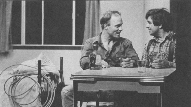 Ed Harris and Dennis Ludlow in the original production of 'Fool for Love' at the Magic Theatre.