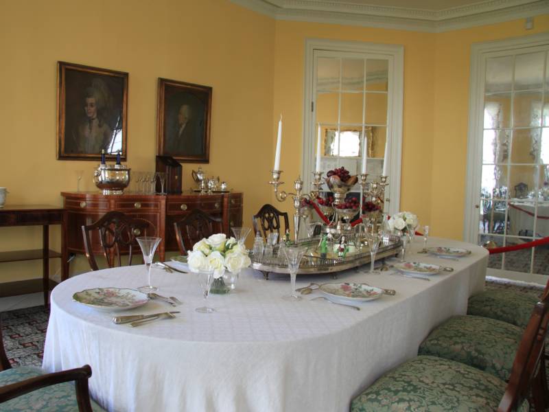 The dining room at the Hamilton Grange National Memorial in New York City. From a historical perspective, there are scant clues into Alexander Hamilton's diet