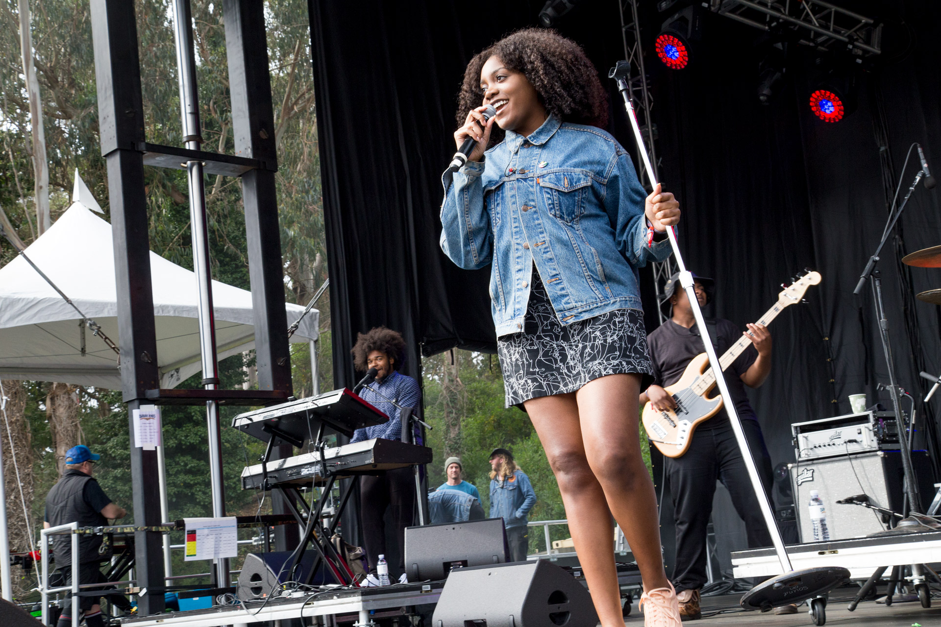Noname performs at the Outside Lands music festival in San Francisco, Aug. 11, 2017.