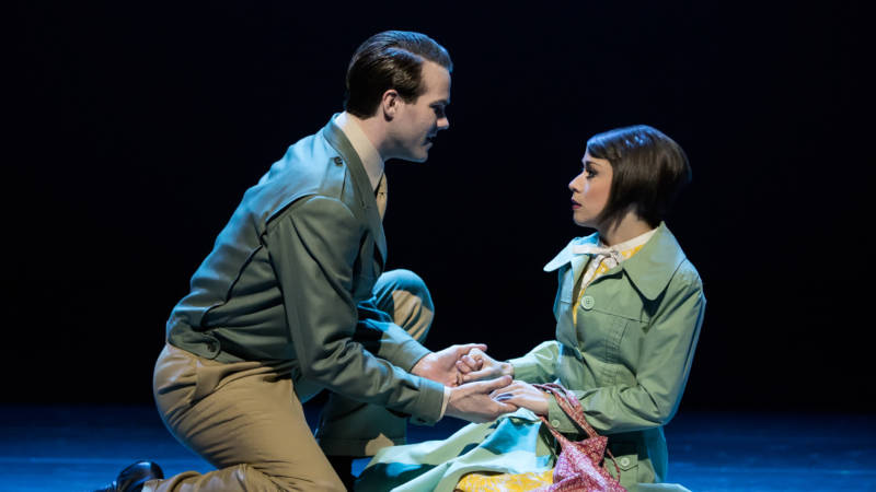 Jerry Mulligan (McGee Maddox) and Lise Dassin (Sara Esty) struggle but want to believe in true romance in 'An American in Paris' at the Orpheum.