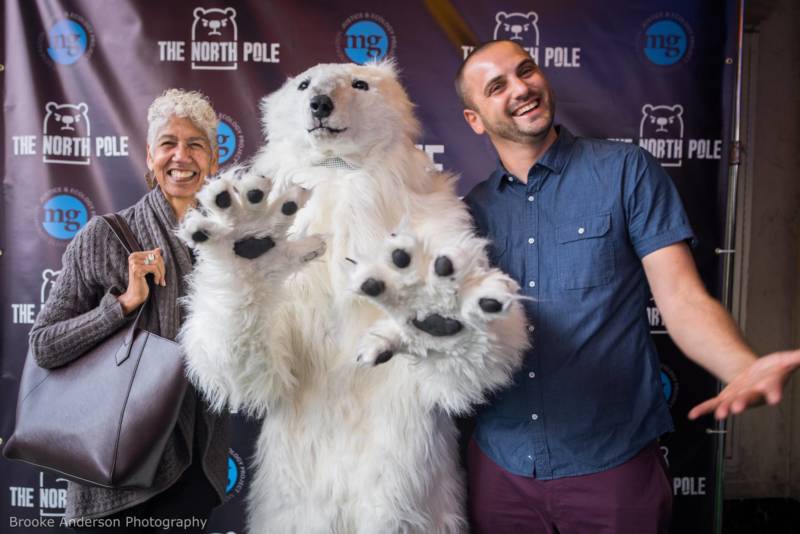 Ericka Huggins and producer Josh Healy at the premiere for 'The North Pole' at the Grand Lake Theater in Oakland, Sept. 7, 2017.