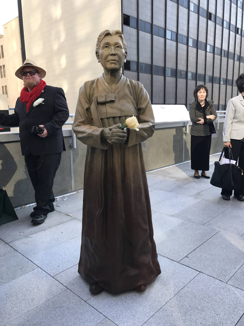 The fourth woman in San Francisco's comfort women memorial, 'Column of Strength.'