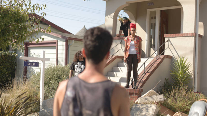 Nina (Reyna Amaya) gives a speech to her neighbors in 'The North Pole.'