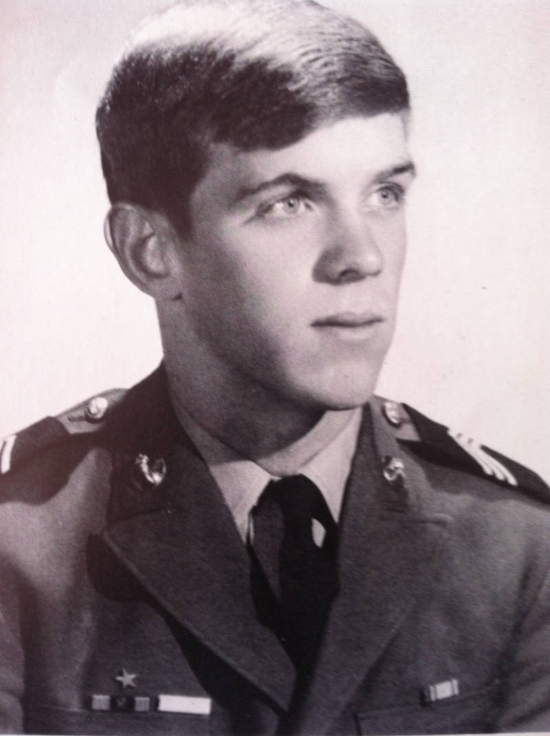 Stephen Talbot in his high school yearbook, 1965-1966, in my Jr. ROTC uniform
