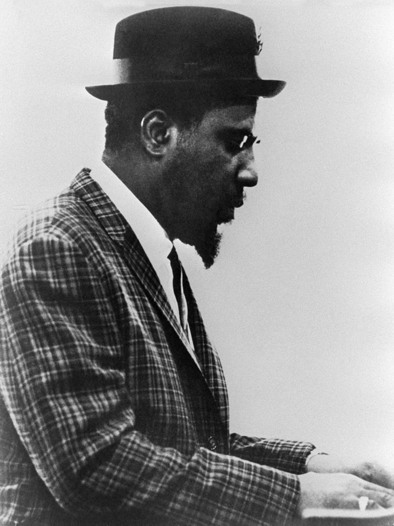Thelonious Monk performs in an undated and unlocated picture