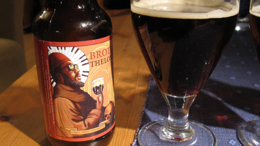 North Coast Brewing Co.'s Brother Thelonious beer (original picture cropped)