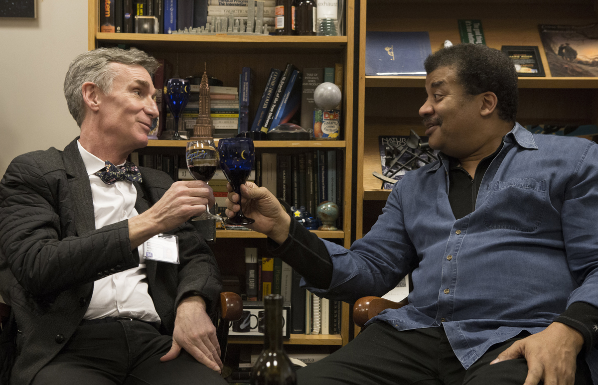 Bill Nye and Neil deGrasse Tyson in 'Bill Nye: Science Guy.'