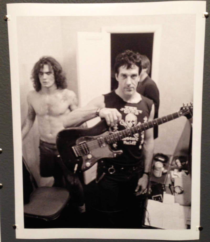 Henry Rollins and Ted Falconi backstage at a show in the '80s.