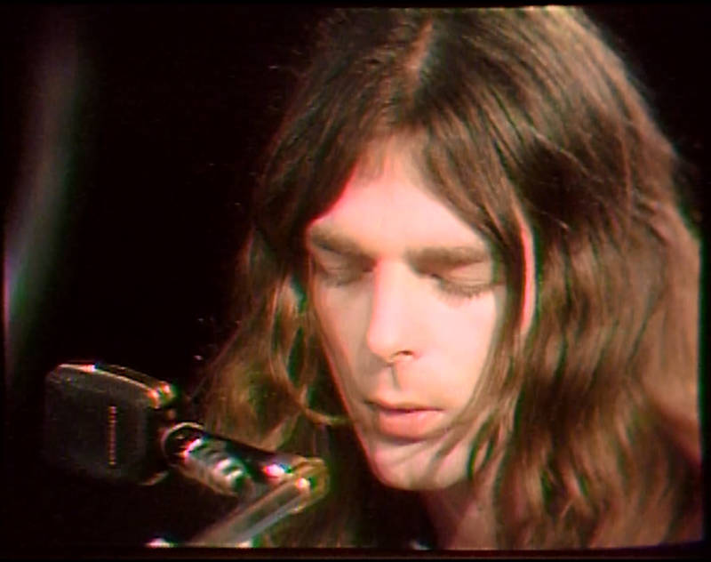 Pink Floyd's Richard Wright singing during 1970 performance