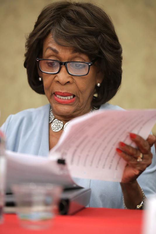 House Financial Services Committee ranking member Rep. Maxine Waters (D-CA) moderates a panel discussion about the Trump Administration's proposed cuts to the Community Development Block Grant and HOME Investment Partnerships programs at the U.S. Capitol May 24, 2017 in Washington, DC. 