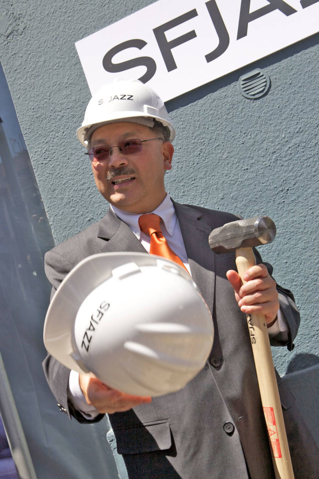 Mayor Ed Lee at a groundbreaking ceremony for SFJAZZ's new performance space and center in May 2011.