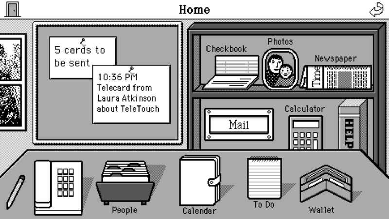 Susan Kare, 'Sketch for Magic Cap graphical user interface,' c. 1992.