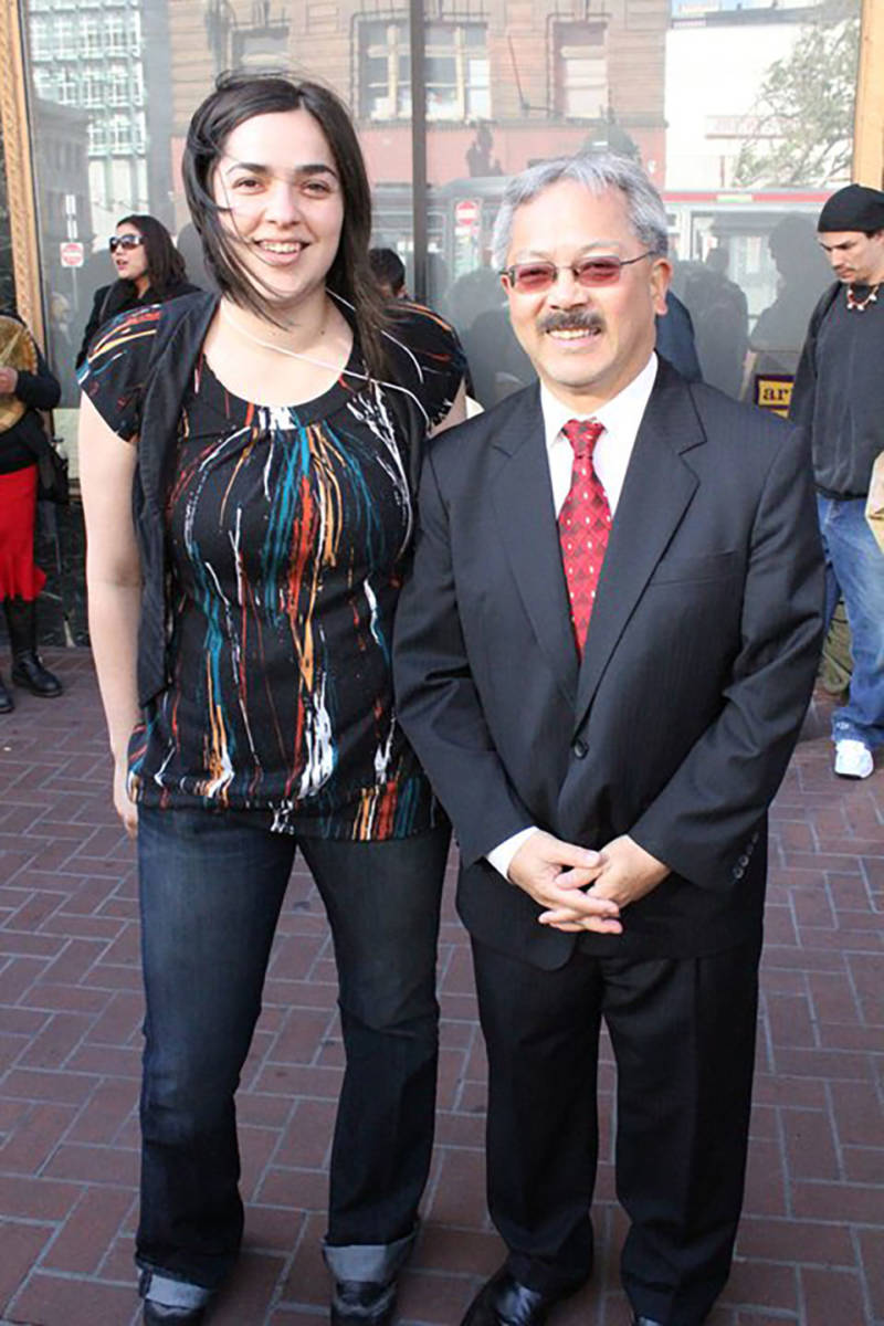 Josette Melchor of Gray Area Foundation with Mayor Ed Lee in 2011.