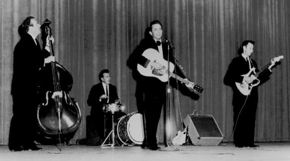 Johnny Cash and the Tennessee Three. WS "Fluke" Holland on drums