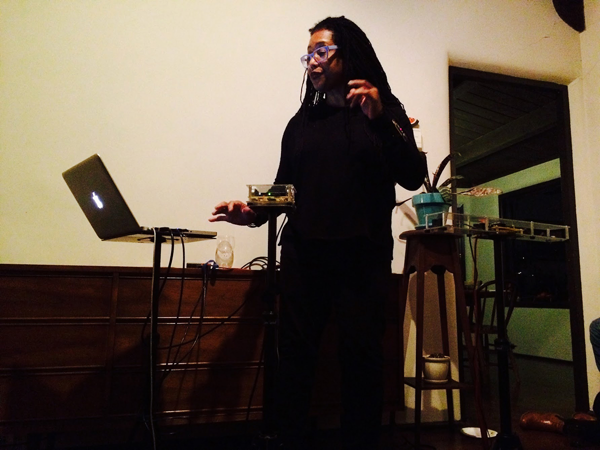 Composer and media artist Pamela Z presenting in Oakland.