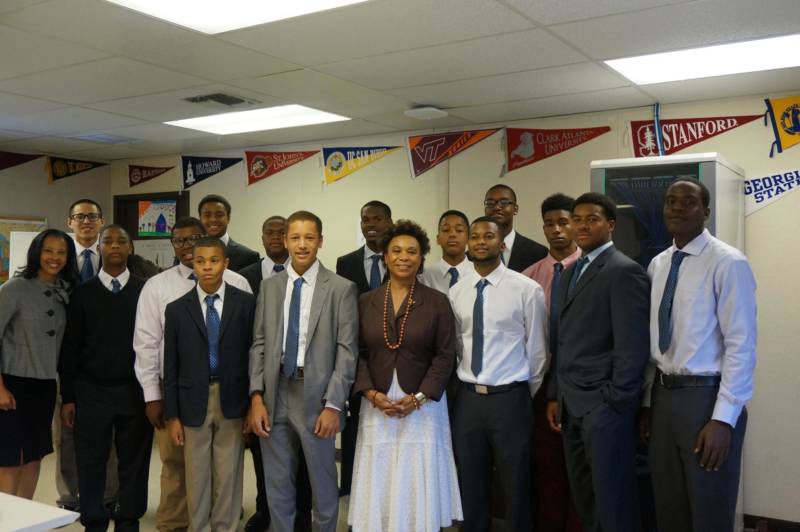 Congresswoman Barbara Lee visits the East Oakland Youth Development Center in East Oakland.