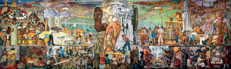 Pan American Unity mural by Diego Rivera