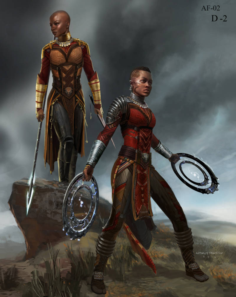 The armor worn by the Dora Milaje -- Wakanda's elite female guard -- draws on traditions from Kenya, South Africa and Namibia.
